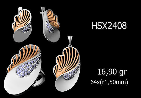 Frauen Ringe Ohrringe Anhänger stl obj fbx Einzelheiten Hochzeit Engagement Schmuck druckbar Diamant Ring Combo Gewicht wt 3D print model - Mito3D