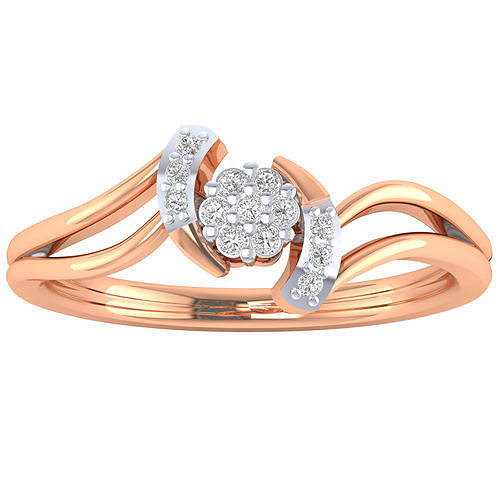 Frauen Ringe stl obj fbx rendert Einzelheiten Schmuck Platin Engagement Solitär Ring Gold Hochzeit Mode Diamant Braut Jahrestag versprechen 3D print model - Mito3D