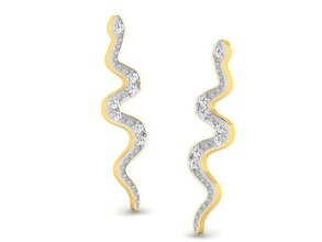 kadin yılan küpe 3dm vermek mücevher yazdırılabilir gümüş çiviler çemberler elmas altın platin düğün nişan narin takı değerli lüks uzun düşürmek 3d print model - Mito3D