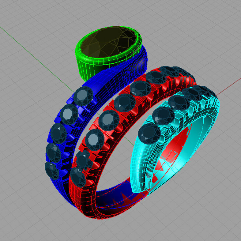 la mujer serpiente anillo de gemas impresión 3d modelo anello tipo serpente joya gem el diamante precioso compromiso boda joyería las damas ovaldiamond lujo los anillos veretta imprimible brillante 3D print model - Mito3D