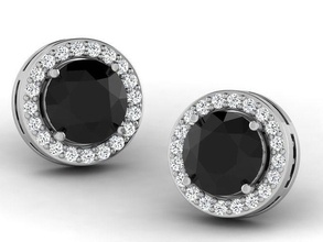 mulheres solitário diamante brinco joalheria prata imprimível ouro anel jóia jóias noivado platina gema moda beleza diamantado engagem brincos pulseira 3d print model - Mito3D