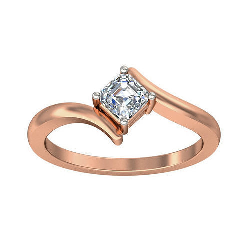 women solitaire diamond ring 3dm stl renders detail rings printable platinum gem brilliant wedding engagement jewel jewellery silver jewelry gold white rose 3D print model - Mito3D