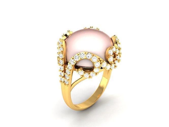 donne solitario Fidanzamento nozze opale calcolo squillare gruppo musicale gemma gioiello gioielleria argento oro sterlina bianca brillante platino anelli lusso prezioso diamante 3D print model - Mito3D