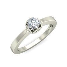 Frauen Solitär Engagement Hochzeit Ring Schmuck Band Frauenring wertvoll Gold druckbar Diamant Mode Ringe Bulk Sammlung 3d print model - Mito3D