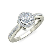 mulheres casamento noivado anel argolas solitário esterlina imprimível diamante platina brilhante jóia jóias prata joalheria delicado luz ouro branco 3d print model - Mito3D