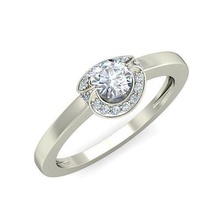 KADIN Solitaire nişan düğün yüzük yüzükler sterlin yazdırılabilir elmas platin parlak mücevher gümüş takı narin ışık altın beyaz 3d print model - Mito3D