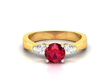 femmes solitaire engagement mariage bague anneaux sterling imprimable diamant platine brillant bijou bijoux argent délicat 3d print model - Mito3D