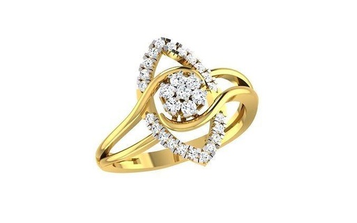 mujer solitario compromiso Boda anillos libra esterlina imprimible diamante anillo platino brillante joya joyería plata delicado ligero oro blanco 3d print model - Mito3D
