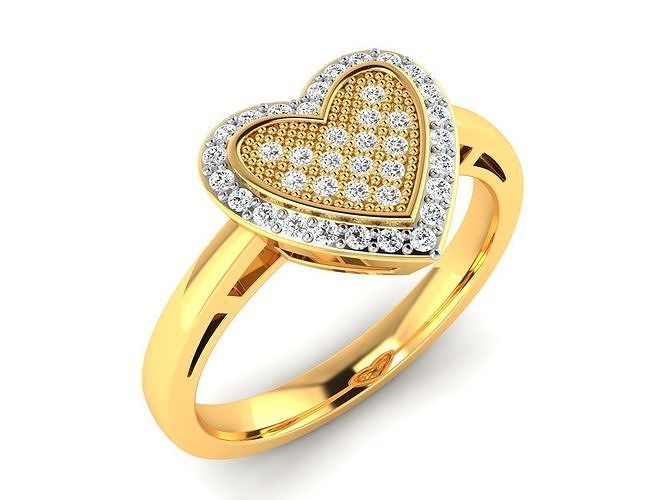 women solitaire heart ring 3dm stl obj fbx render details confession love diamond engagement canada israel asia shining jewelry 3d cad rings classic ringforher motherday 3D print model - Mito3D