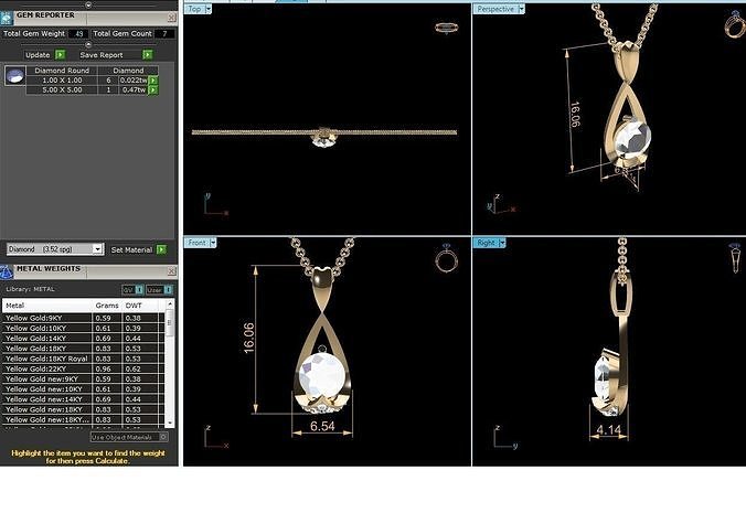 KADIN Solitaire kolye 3dm vermek detaylar mücevher elmas gümüş altın takı değerli düğün nişan fantezi moda yazdırılabilir 3D print model - Mito3D