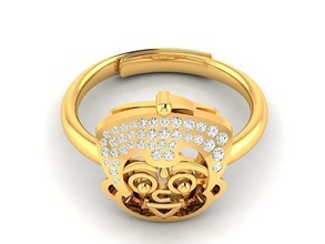 mujer solitario anillo anillos joya Boda compromiso joyería imprimible diamante plata oro libra esterlina blanco brillante platino brazalete 3d print model - Mito3D