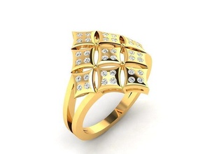 mujer solitario anillo anillos libra esterlina imprimible diamante platino brillante Boda compromiso joya joyería plata delicado ligero oro blanco 3d print model - Mito3D