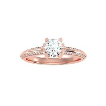 mujer solitario anillo 3dm 10size stl anillos joya Boda compromiso joyería imprimible diamante plata oro libra esterlina blanco brillante 3d print model - Mito3D