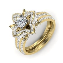 women solitaire ring 3dm 3d print model rings wedding gem engagement jewellery printable jewel diamond gold jewelry white sterling platinum fashion flower 3d print model - Mito3D