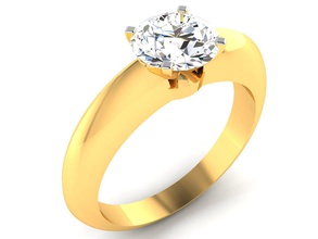 kadin solitaire yüzük 3dm vermek yüzükler sterlin yazdırılabilir elmas platin parlak düğün nişan mücevher gümüş takı beyaz altın 3d print model - Mito3D
