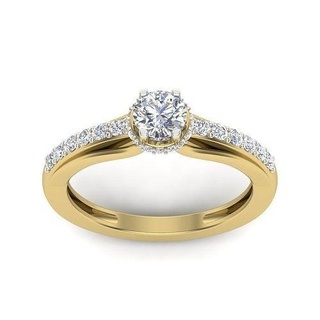 Frauen Solitär Ring 3dm Einzelheiten nobel raffiniert Hochzeit Engagement Jahrestag Braut versprechen Valentinstag Vorschlag Schmuck Gold Diamant Juwel Ringe 3d print model - Mito3D