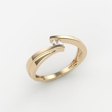 KADIN Solitaire yüzük 3dm stl mücevher takı yazdırılabilir gümüş taşlar altın nişan düğün cad mücevherat başkenti kadın yüzükler 3d print model - Mito3D