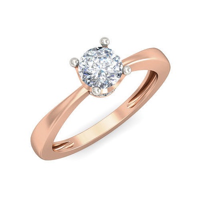 mujer solitario anillo 3dm stl 3mf mtl gltf glb obj anillos imprimible diamante platino joya brillante boda compromiso joyería plata libra esterlina oro 3d print model - Mito3D