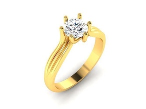 women solitaire ring 3dm stl render gold jewelry silver jewellery cuban diamond sterling wedding gem engagement jewel bracelate vintag solitair bangle sapphire rings 3d print model - Mito3D