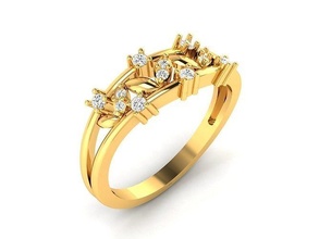 femmes solitaire bague 3dm stl rendre bijoux bande femme mariage or diamant mode anneaux masse collection engagement 3d print model - Mito3D