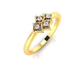 mulheres solitário anel 3dm stl render joalheria banda feminino casamento ouro diamante moda argolas massa coleção noivado tradicional projeto 3d print model - Mito3D