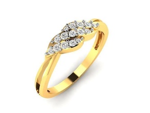 frauen solitär ring 3dm stl ringe sterling druckbar diamant platin brillant hochzeit engagement juwel schmuck silber zart licht gold weiß 3d print model - Mito3D
