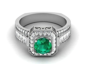 frauen solitär ring 3dm stl damen schmuck signet ringe solide luxus finger jahrgang gold 3dprinting silber juwel diamant 3d print model - Mito3D