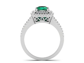 Frauen Solitär Ring 3dm stl Ringe Damen Diamant Engagement Rubin Frau Smaragd Blau Saphir Schmuck Silber Juwel 3d print model - Mito3D