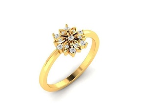 mulheres solitário anel 3dm stl render joalheria banda feminino Casamento ouro diamante aréola argolas massa coleção noivado 3d print model - Mito3D