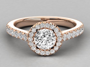 donne solitario squillare 3dm stl render anelli sterlina stampabile diamante platino brillante nozze Fidanzamento gioiello gioielleria argento delicato luce oro bianca 3d print model - Mito3D