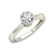 mujer solitario anillo 3dm stl 3d impresión modelo anillos Boda joya compromiso joyería imprimible diamante plata oro libra esterlina blanco brillante 3d print model - Mito3D