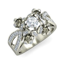 mujer solitario anillo 3dm stl 3d impresión modelo anillos Boda joya compromiso joyería imprimible diamante plata oro libra esterlina blanco 3d print model - Mito3D