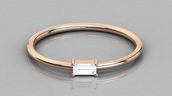 femmes solitaire bague 3dm stl rendre détail anneaux sterling imprimable diamant platine brillant mariage engagement bijou bijoux argent blanc or 3d print model - Mito3D