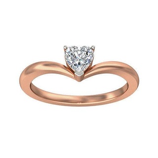 mujer solitario anillo 3dm stl detalle anillos imprimible diamante platino joya brillante Boda compromiso joyería plata oro blanco Rosa 3d print model - Mito3D