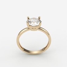 women solitaire ring 3dm stl diamond gem gold jewel jewelry jewellery printable fashion engagem engagement wedding cad brilliant rings 3d print model - Mito3D