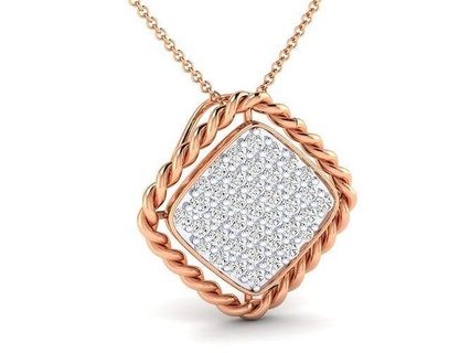 mulheres quadrado pingente 3dm stl jcd render detalhes colar jóias diamante prata ouro joalheria pescoço chique precioso imprimível Casamento noivado pingentes 3d print model - Mito3D