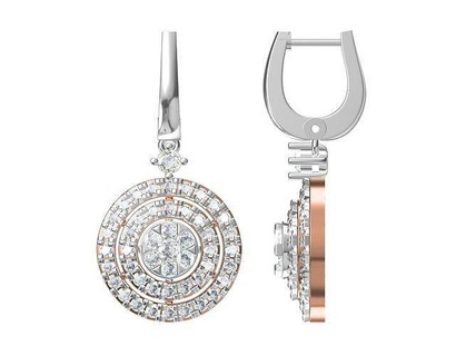 women stud earring stl obj fbx jcd details earrings jewel hoopsandhuggies luxury solitaire studs jewelry wedding jewellery gold drop long diamond 3d print model - Mito3D