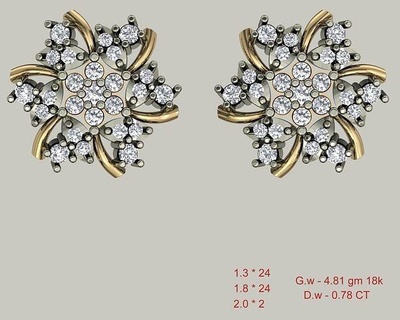 women stud earrings 3dm stl obj fbx details earring hoop 3dmodel cad jewelry usa canada diamond diamonds emerald 3dprinting 3d delicate ring pendants 3d print model - Mito3D
