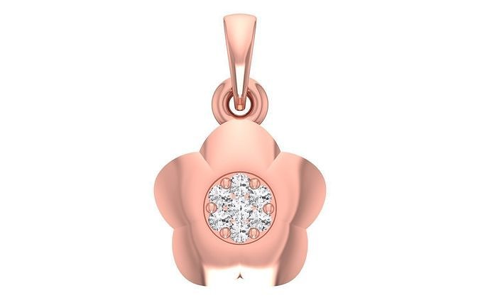 women stud pendant 3dm stl obj fbx render details necklace round circular precious printable jewel gem engagement pendants jewelry diamond roundel cocktail fancy 3D print model - Mito3D