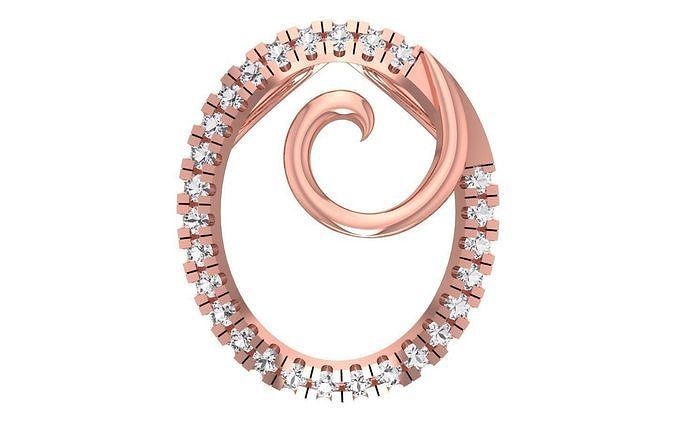 donne moda pendente 3dm stl obj fbx render dettagli collana circolare prezioso stampabile gioiello gemma Fidanzamento ciondoli gioielleria diamante tondo fantasia cocktail 3D print model - Mito3D