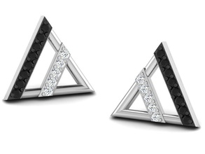 kadin üçgen küpe 3dm vermek mücevher yazdırılabilir gümüş çiviler çemberler elmas altın platin düğün nişan narin takı değerli lüks uzun düşürmek 3d print model - Mito3D