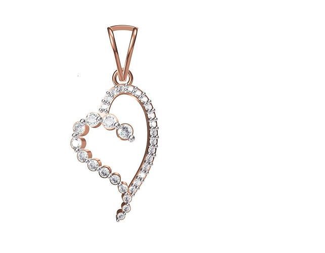 women unique heart pendant stl obj fbx jcd details necklace jewellery diamond silver gold jewelry fancy fashion precious pendants gift girls 3D print model - Mito3D