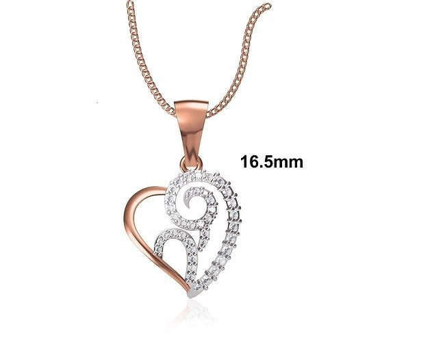 donne unico cuore pendente stl obj fbx jcd dettagli collana gioielleria diamante argento oro fantasia moda ciondoli regalo ragazze 3D print model - Mito3D