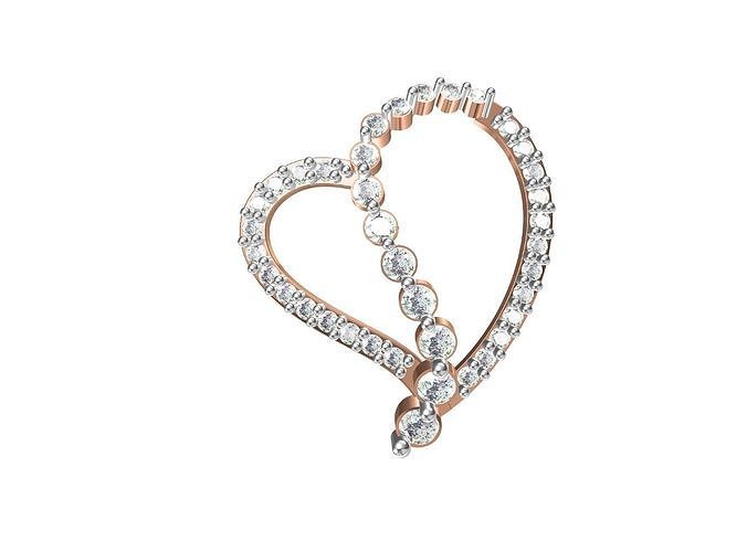 donne unico pendente stl obj fbx jcd dettagli collana gioielleria diamante argento oro fantasia moda ciondoli cuore regalo ragazze 3D print model - Mito3D