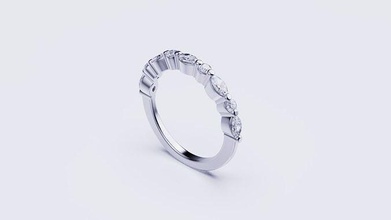 mujer boda banda 2021 002 anillos joyería joya oro imprimible diamante collar anillo compromiso plata platino estereolitografía rhinoceros3d aureola mano dedo 3d print model - Mito3D