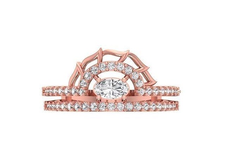 donne nozze Fidanzamento ovale calcolo squillare gioielleria platino solitario nuziale anello stampabile prezioso anelli diamante oro moda ciondoli 3d print model - Mito3D