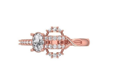 donne nozze Fidanzamento ovale calcolo squillare gioielleria platino solitario nuziale anello stampabile prezioso anelli diamante oro moda ciondoli pendente 3d print model - Mito3D