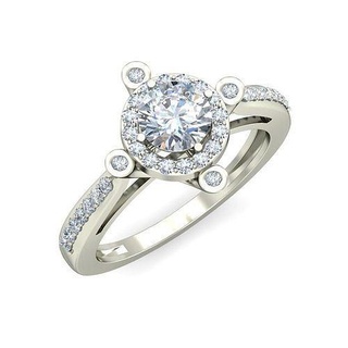 mujer Boda compromiso anillo joyería joya anillo banda mujer Boda oro diamante aureola anillos abultar colección diamante solitario compromiso mujer 3d print model - Mito3D