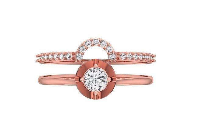 donne nozze Fidanzamento squillare gioielleria platino solitario nuziale anello stampabile prezioso anelli diamante oro moda ciondoli pendente 3D print model - Mito3D