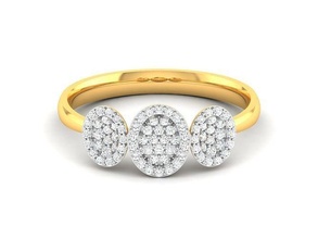 femmes mariage engagement bague anneaux solitaire sterling imprimable diamant platine brillant bijou bijoux argent blanc or 3d print model - Mito3D
